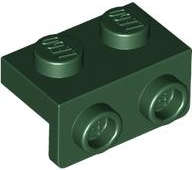 Lego (N) ~ Bracket 1 x 2 - 1 x 2 ~ [Dark Green]