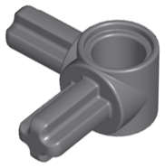 Lego (N) ~ Technic Axle and Pin Connector Hub with 2 Perpendicular Axles ~ [Dark Bluish Gray]