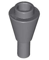 Lego (N) ~ Cone 1 x 1 Inverted with Bar ~ [Dark Bluish Gray]
