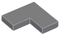 Lego (N) ~ Tile 2 x 2 Corner ~ [Dark Bluish Gray]