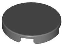 Lego (N) ~ Tile Round 2 x 2 with Bottom Stud Holder ~ [Dark Bluish Gray]