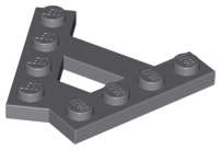 Lego (N) ~ Wedge Plate A-Shape with 2 Rows of 4 Studs ~ [Dark Bluish Gray]