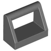 Lego NEW - Tile Modified 1 x 2 with Bar Handle~ [Dark Bluish Gray]