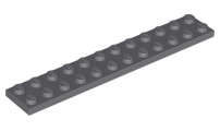 Lego (N) ~ Plate 2 x 12 ~ [Dark Bluish Gray]