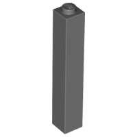 Lego (N) ~ Brick 1 x 1 x 5 - Solid Stud ~ [Dark Bluish Gray]