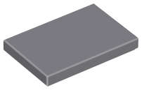 Lego (N) ~ Tile 2 x 3 ~ [Dark Bluish Gray]
