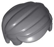 Lego (N) ~ Minifigure Hair Combed Sideways with Short Sideburns ~ [Dark Bluish Gray]