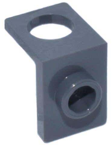 Lego Used - Minifigure Neck Bracket with Back Stud - Thick Back Wall~ [Dark Bluish Gray]