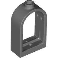 Lego (N) ~ Window 1 x 2 x 2 2/3 with Rounded Top ~ [Dark Bluish Gray]