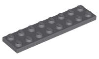 Lego (N) ~ Plate 2 x 8 ~ [Dark Bluish Gray]
