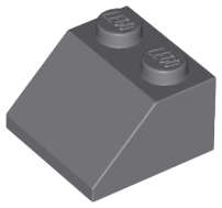 Lego (U) ~ Slope 45 2 x 2 ~ [Dark Bluish Gray]