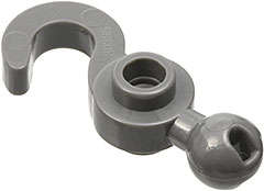 Lego (U) ~ Hook with Tow Ball ~ [Dark Bluish Gray]