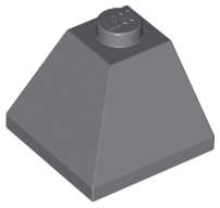 Lego (N) ~ Slope 45 2 x 2 Double Convex Corner ~ [Dark Bluish Gray]