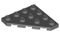 Lego (N) ~ Wedge Plate 4 x 4 Cut Corner ~ [Dark Bluish Gray]