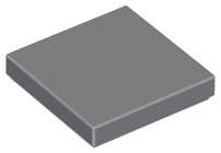 Lego (N) ~ Tile 2 x 2 ~ [Dark Bluish Gray]