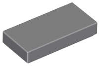 Lego (N) ~ Tile 1 x 2 ~ [Dark Bluish Gray]