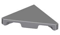 Lego (N) ~ Tile Modified 2 x 2 Wedge Triangular ~ [Dark Bluish Gray]