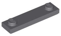 Lego (N) ~ Plate Modified 1 x 4 with 2 Studs with Groove ~ [Dark Bluish Gray]