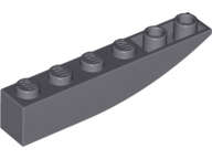 Lego Used - Slope Curved 6 x 1 Inverted~ [Dark Bluish Gray]