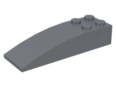 Lego (U) ~ Slope Curved 6 x 2 ~ [Dark Bluish Gray]