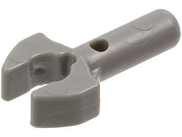 Lego (N) ~ Bar 1L with Clip Mechanical Claw - Cut Edges and Hole on Side ~ [Dark Bluish Gray]