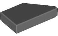 Lego (N) ~ Tile Modified 1 x 2 Wedge Left ~ [Dark Bluish Gray]