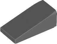 Lego (N) ~ Slope 18 2 x 1 x 2/3 ~ [Dark Bluish Gray]