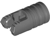 Lego (N) ~ Hinge Cylinder 1 x 2 Locking with 2 Fingers and Axle Hole on Ends w ~ [Dark Bluish Gray]