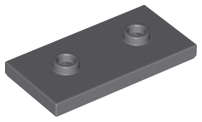Lego (N) ~ Plate Modified 2 x 4 with 2 Studs (Double Jumper) ~ [Dark Bluish Gray]