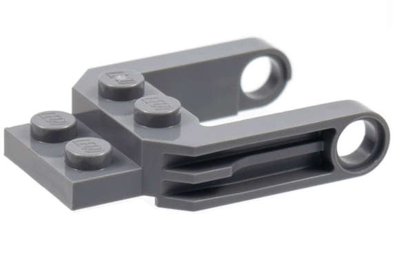 Lego (N) ~ Vehicle Base 2 x 2 x 2/3 Wheel Fork with 2 Arms and Pin Holes ~ [Dark Bluish Gray]