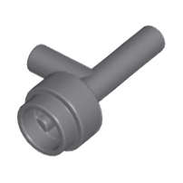 Lego (N) ~ Minifigure Utensil Space Gun / Torch without Grooves ~ [Dark Bluish Gray]
