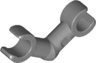 Lego (N) ~ Arm Skeleton Bent with Clips (Horizontal Grip) ~ [Dark Bluish Gray]