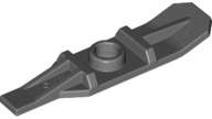 Lego (N) ~ Minifigure Utensil Ski without Hinge ~ [Dark Bluish Gray]