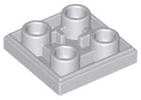 Lego (N) ~ Tile Modified 2 x 2 Inverted ~ [Light Bluish Gray]