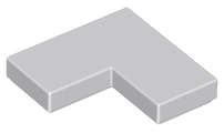 Lego (U) ~ Tile 2 x 2 Corner ~ [Light Bluish Gray]