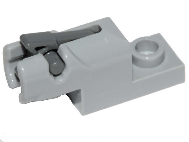 Lego (U) ~ Projectile Launcher 1 x 2 Mini Blaster / Shooter with Dark Bluish  ~ [Light Bluish Gray]