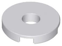Lego (N) ~ Tile Round 2 x 2 with Hole ~ [Light Bluish Gray]