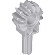 Lego (N) ~ Technic Arm with Gear 8 Tooth and 1.5L Axle ~ [Light Bluish Gray]