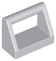 Lego (U) ~ Tile Modified 1 x 2 with Bar Handle ~ [Light Bluish Gray]