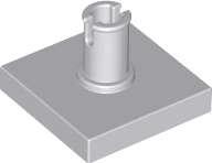 Lego (N) ~ Tile Modified 2 x 2 with Pin ~ [Light Bluish Gray]