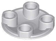 Lego (U) ~ Plate Round 2 x 2 with Rounded Bottom (Boat Stud) ~ [Light Bluish Gray]