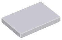 Lego (U) ~ Tile 2 x 3 ~ [Light Bluish Gray]
