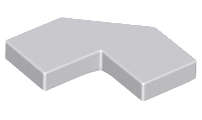 Lego (U) ~ Tile Modified Facet 2 x 2 ~ [Light Bluish Gray]