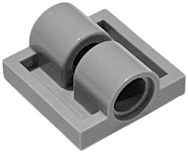 Lego (N) ~ Plate Modified 2 x 2 with Pin Holes ~ [Light Bluish Gray]