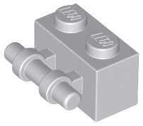 Lego (N) ~ Brick Modified 1 x 2 with Bar Handle on Side ~ [Light Bluish Gray]