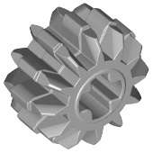 Lego Used - Technic Gear 12 Tooth Double Bevel~ [Light Bluish Gray]