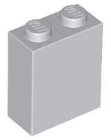 Lego (N) ~ Brick 1 x 2 x 2 with Inside Stud Holder ~ [Light Bluish Gray]