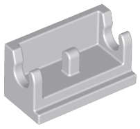 Lego (N) ~ Hinge Brick 1 x 2 Base ~ [Light Bluish Gray]