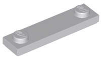 Lego (N) ~ Plate Modified 1 x 4 with 2 Studs with Groove ~ [Light Bluish Gray]