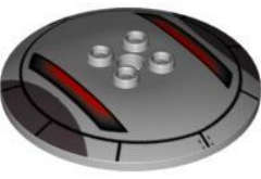 Lego (U) ~ Dish 6 x 6 Inverted (Radar) - Hollow Studs with SW Sith Infiltrato ~ [Light Bluish Gray]